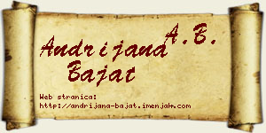 Andrijana Bajat vizit kartica